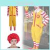 Mcdonalds Corporation Cosplay Costume With Polyester And Elastane For Kid And Teens