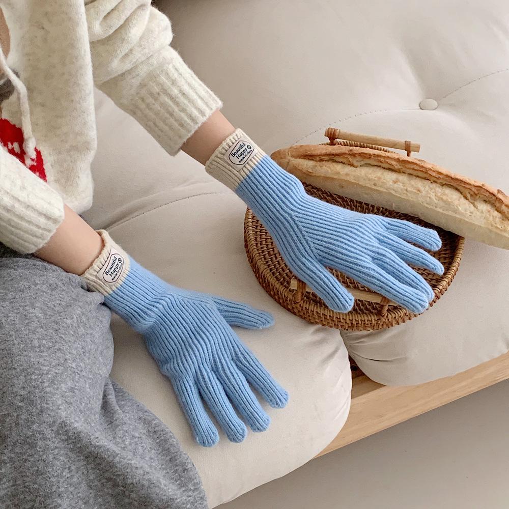 Stylish Knitted Fingerless Gloves: Warm, Touch-Screen Compatible, Perfect for Autumn and Winter Cycling