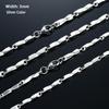Width 3mm Stainless Steel Rolo Bamboo Chain High Quality Gold/Silver Necklace Men Women Choker Jewelry Accessories