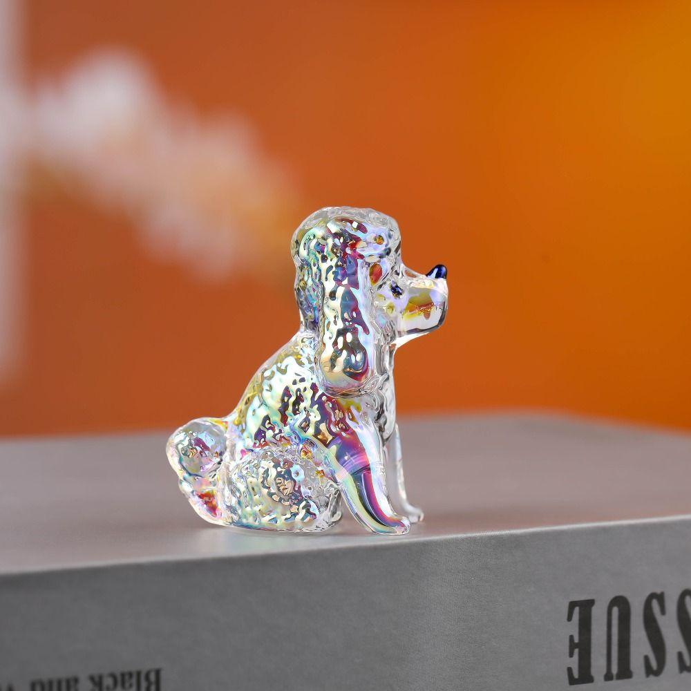 Micro Dog Cats Miniatures Cute Animal Desktop Ornaments Creative Crystal Dog Figurine  Table