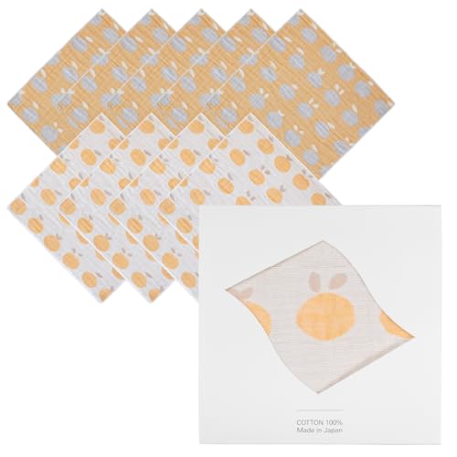 

oruTa Gauze Handkerchiefs, 10-Count, Individually Wrapped, Gift, yori, Women s, Small Gift, Present, Paper Packaging, Reversible, Made in Japan, 100%