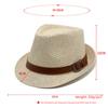 Sombrero de Sol de Paja, Sombrero Jazz de Vacaciones, Sombrero de Playa de Ala Corta para Hombres y Mujeres, Sombrero Pequeño con Hebilla de Cinturón, Sombrero Fresco de Moda