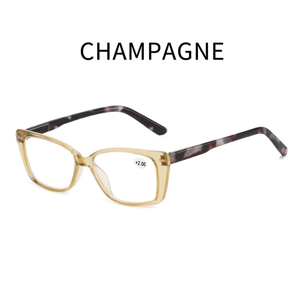 New Fashionable HD Small Square Frame Womens Reading Glasses Ultra Light Anti Blue Light High Quality