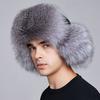 SOMALER Winter Hat for Men Real Fox/raccon Fur Hats Russian Ushanka Earmuff High Quality Bomber Hat