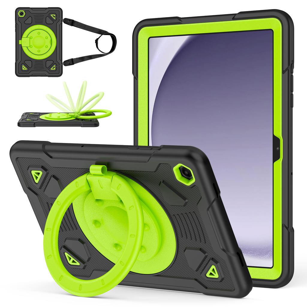 Tablet Case For Samsung Galaxy Tab A9 / Tab A11 Kickstand Space Planet PC + Silicone Tablet Cover with Shoulder Strap