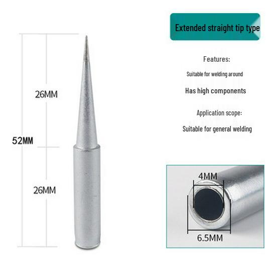 Quick 936 High-Frequency Inner Heating Soldering Iron Tip, Pointed & Bent, Model 203H.