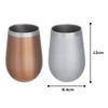 Maebata Thermo Round Tumbler, Pair, Vacuum Insulated, Double-Walled, Stainless Steel, Luxe Bronze & Silver, 350ml, Gift Set, 51431