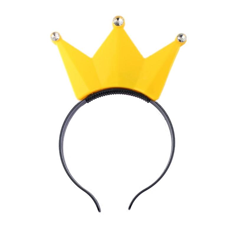 

Festival Luminous Headdress Carnival Party Props Crown Hairhoop Concert Headband жовтий