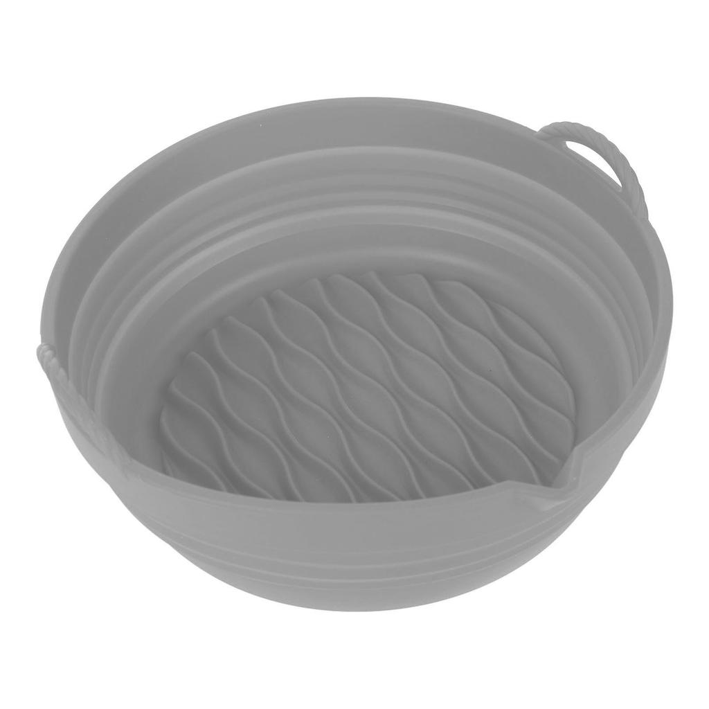 Fryer Silicone Liner Foldable Round Wavy Stripe Heat Resistant Reusable Fryer Pot for Fryer Accessory