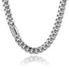 Stainless Steel Mens Curb Cuban Link Chain Width 8-14mm Miami Necklace No Tarnish& Durable Hip Hop Jewelry