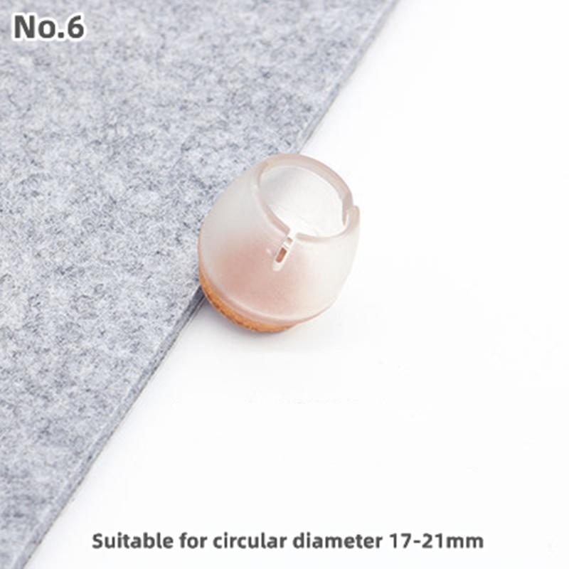16pcs Silicon Chair Leg Cover Round with Felt Non-Slip Floor Protective Cover Sofa Chair Leg Furniture Legs Bottom Accessories