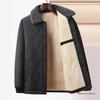 Men's Winter Thickened Lapel Jacket - Plus Velvet, Warm, Loose Fit for Middle-aged & Elderly