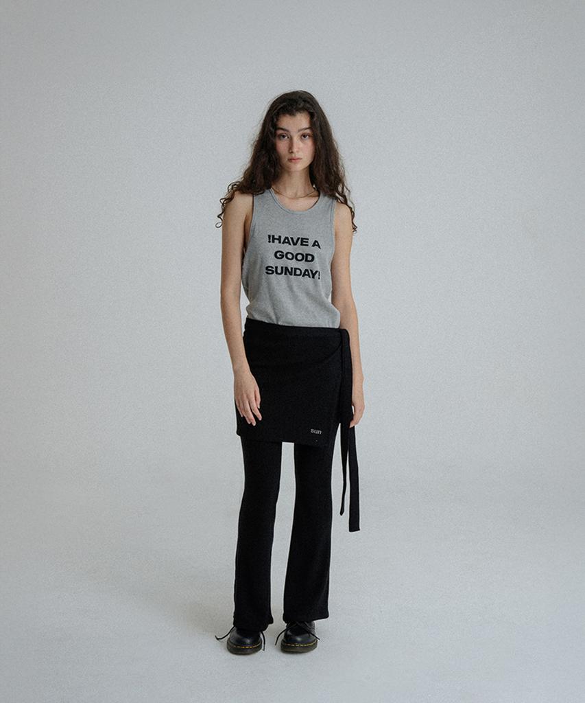 SUNDAY FRUIT MARKET Sun Flare Pant Wrap Set Black