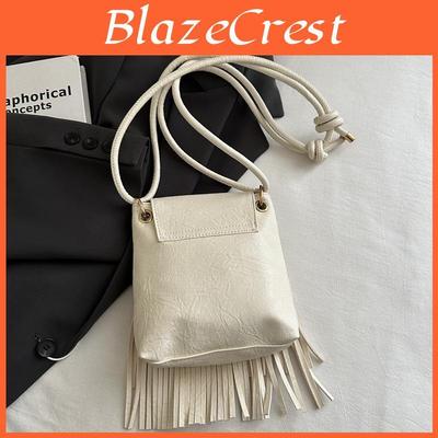 Pu-Wassereimer-Tasche mit Quasten für den täglichen lässigen Streetstyle für Damen