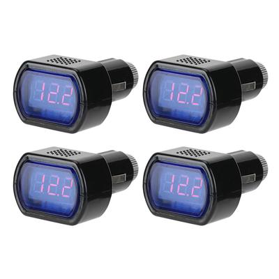 4pcs Car Voltmeter LED Digital Display Battery Voltage Monitoring Detector