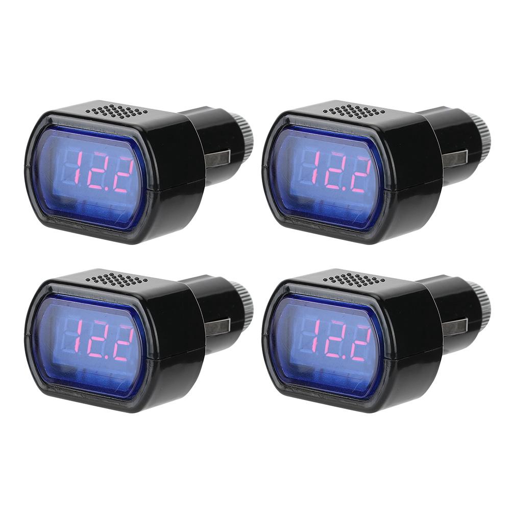 

4pcs Car Voltmeter LED Digital Display Battery Voltage Monitoring Detector