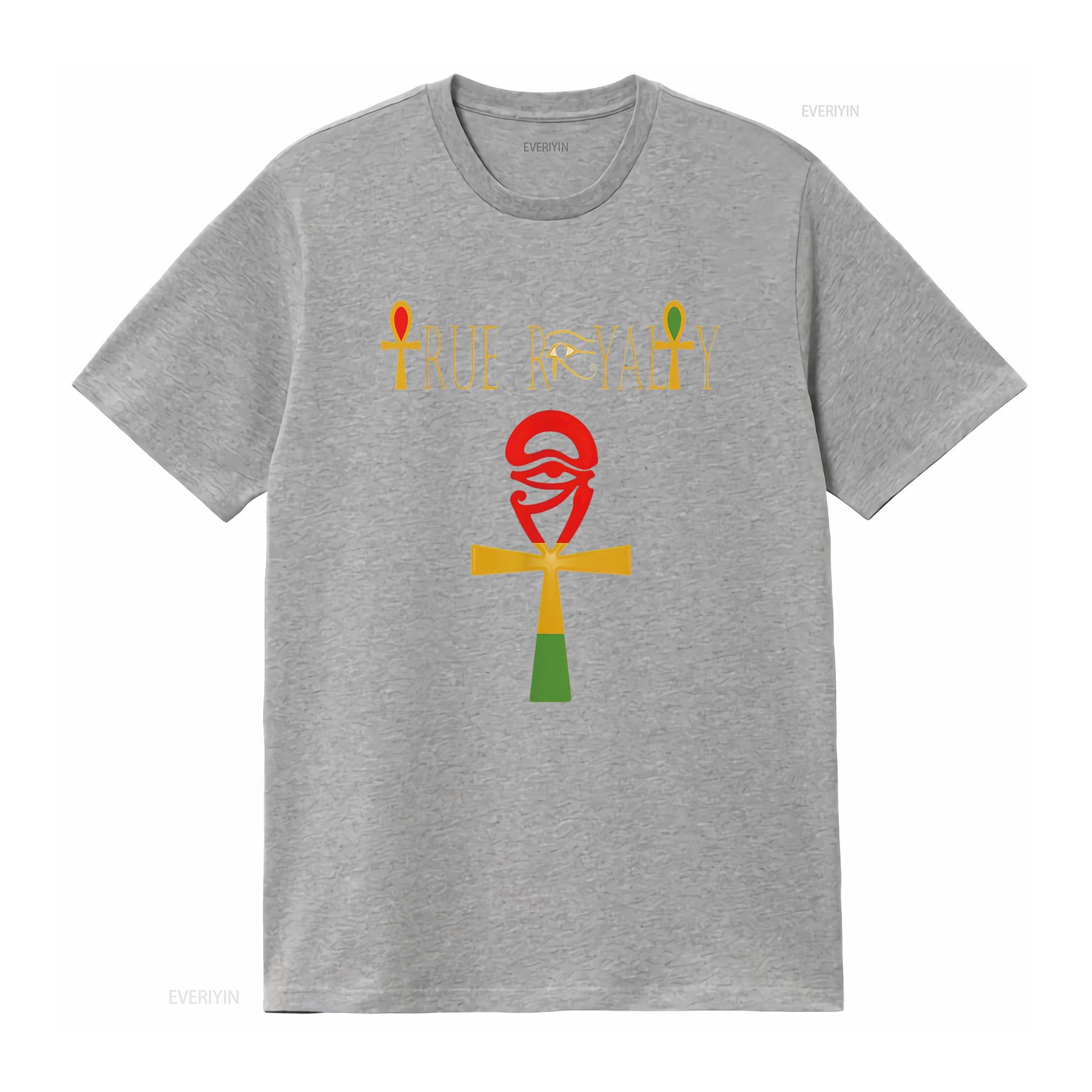 

Womens True Royalty Black Melanin Kemetic Apparel African T Shirt White X Large vintage Washed Unisex fashion Casual streetwear S