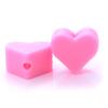 14mm 10Pcs/Lot Heart Shape Silicone Beads Baby Nursing Chewable Teething Beads Pacifier Teether DIY Necklace Accessories
