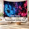 Custom Name Wall Hanging Tapestry,Demon Slayer Decorative Backdrop Tapestry For Dorm Home