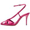 Elegant Satin Effect Stiletto Heels 9Cm Women Heels Magenta 2338510060