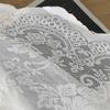 Flower Lace Sheer Window Curtain Elegant Light Filtering Privacy Pulling Design Drape with Rod Pocket For Home Decors
