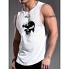 Men's solid color vest sleeveless round neck T-shirt daily sports fitness fashion round neck breathable short-sleeved T-shirt