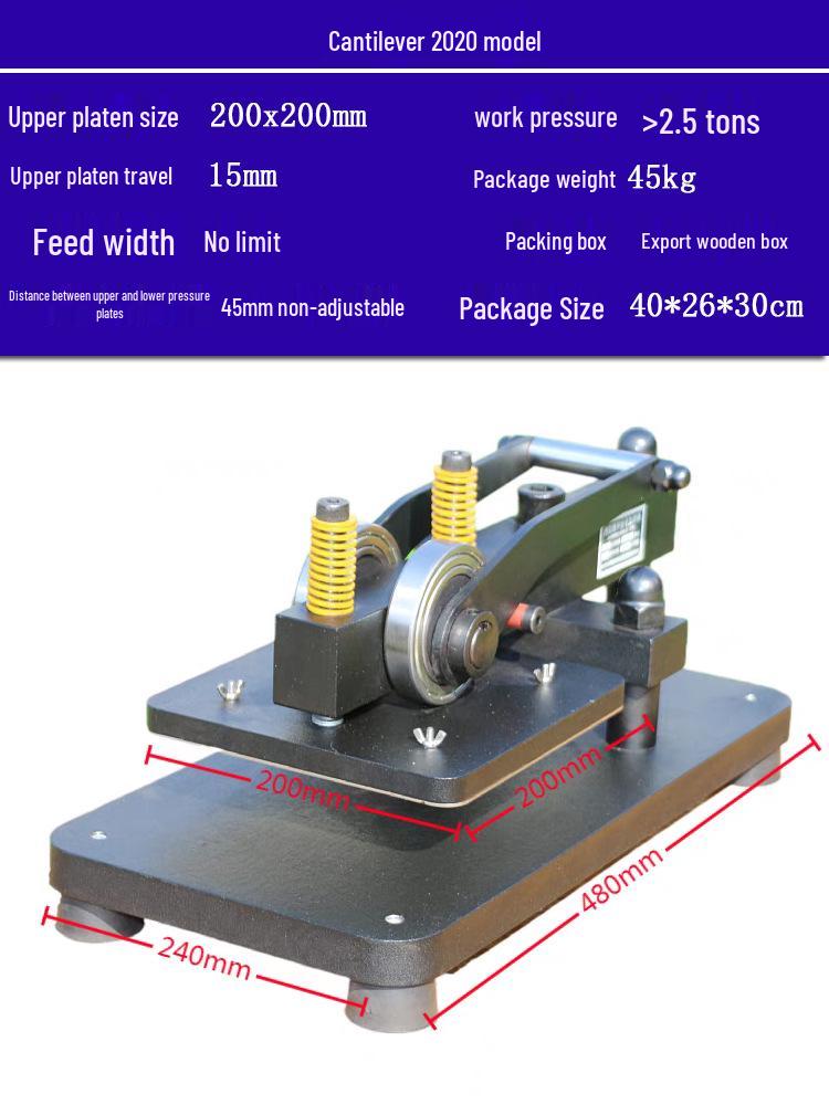 Compact Manual Die Cutter for Leather, Fabric, Paper, and Cardboard