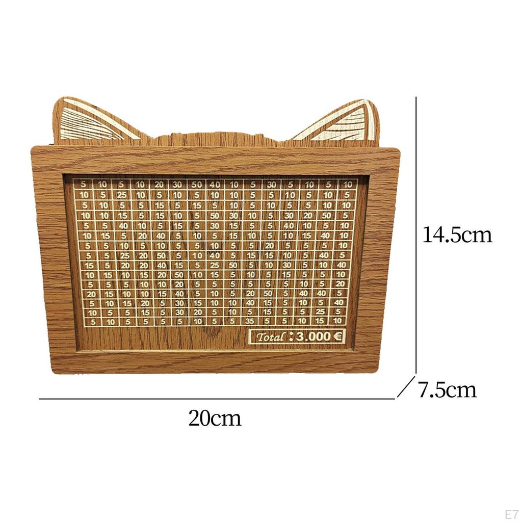 Classic Wooden Bank with Digital Display for Saving Money