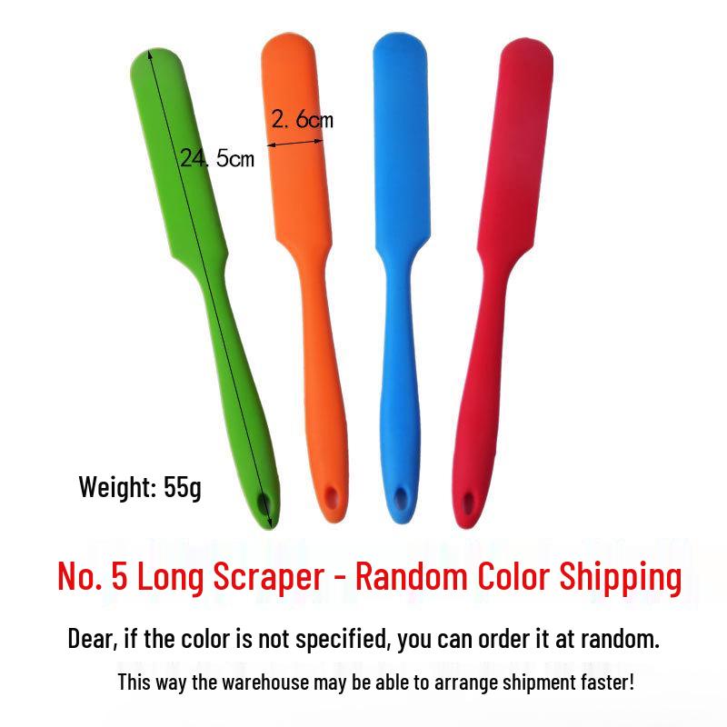 Double-Sided Silicone Cake Scraper & Spatula for Mixing & Demolding