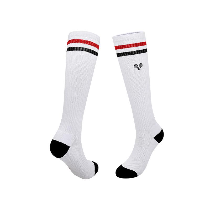 Unisex Summer Tennis Socks: Sweat-Absorbing, Non-Slip Cotton Mid-Calf Sports Socks for Men & Women.