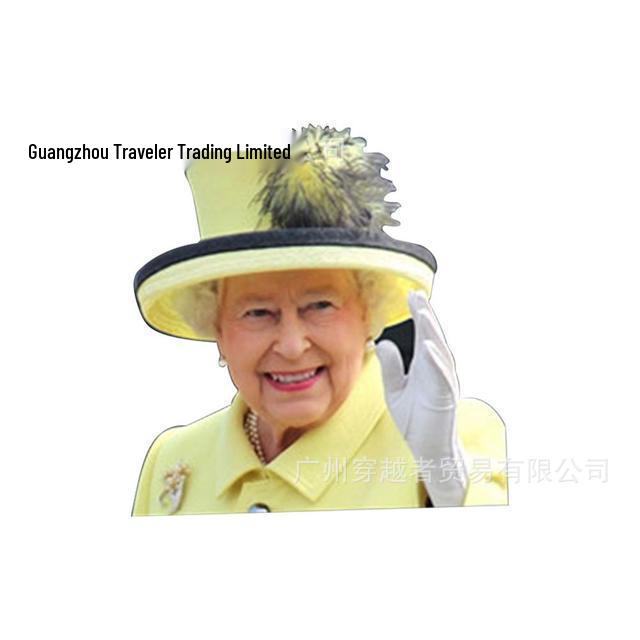 3D Funny Celebrity Rear Window Car Sticker: Queen Elizabeth & Pope Francis Illusion