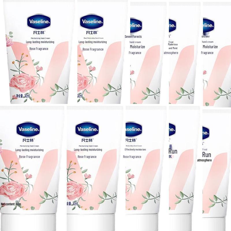 Vaseline Moisturizing Rose Scent Hand Cream, 40ml (Pack of 10)