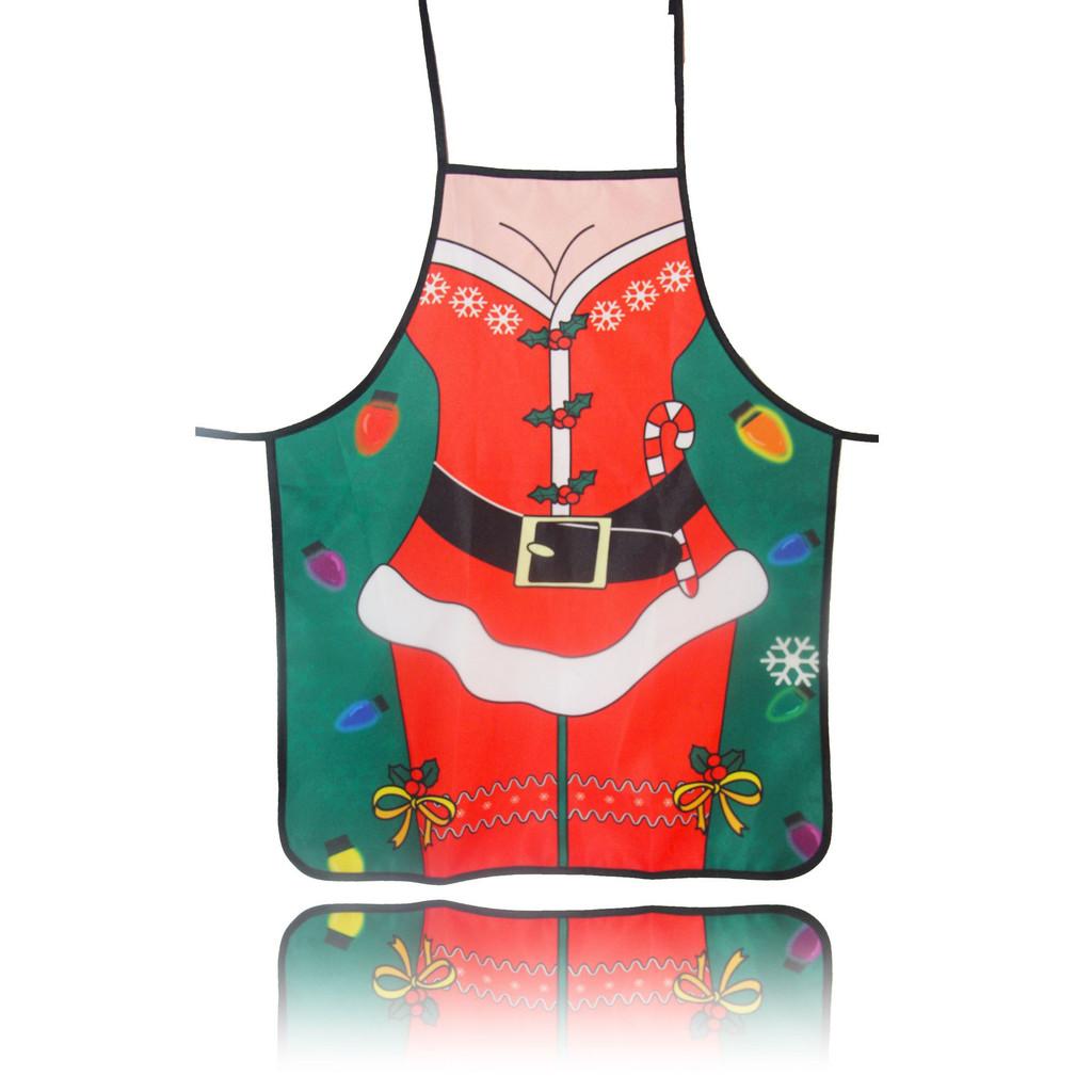 Festive Christmas Apron With Beautiful Snowman Design For Holiday Party Decor