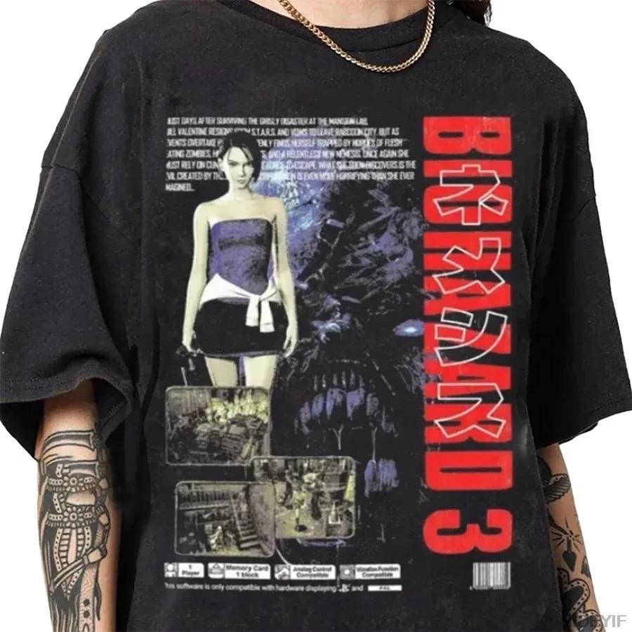 Retro Piratstil Resident Evil T-shirts Herr Dam Överdimensionerade 90-tal Leon Kennedy T-shirts Unisex Retro Resident Evil Tema T-shirts