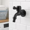 Wall Mount Water Faucet Black Faucet Easy Install Water Tap  Outdoor