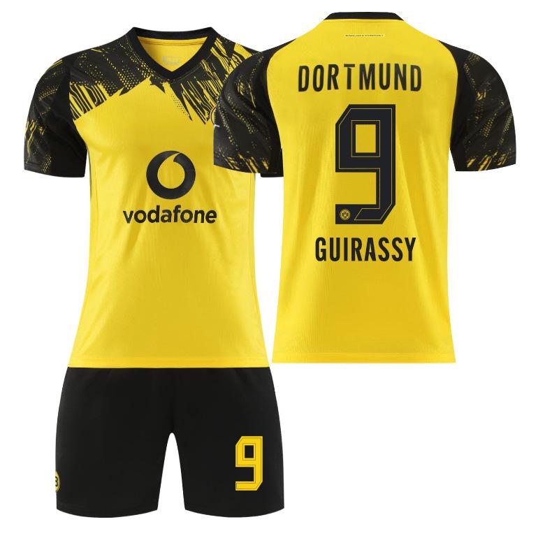 2025-2026 Dortmund Home Kids Football Kit No.9 Guirassy Adult Jersey S