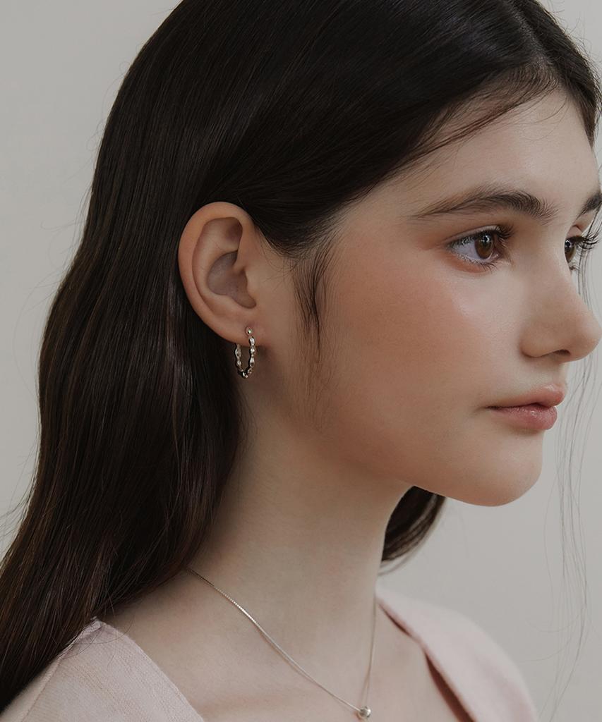 Tatiana Bubble Link Hoop Earrings Ec3133
