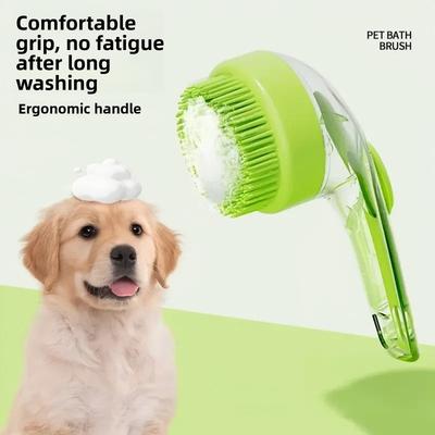 Dog, Cat, Pet Long-handled Bath, Hair Washing, Combing Brush, Hair Grabber, Liquid Head Cleaning, Massage and Shampoo Brush