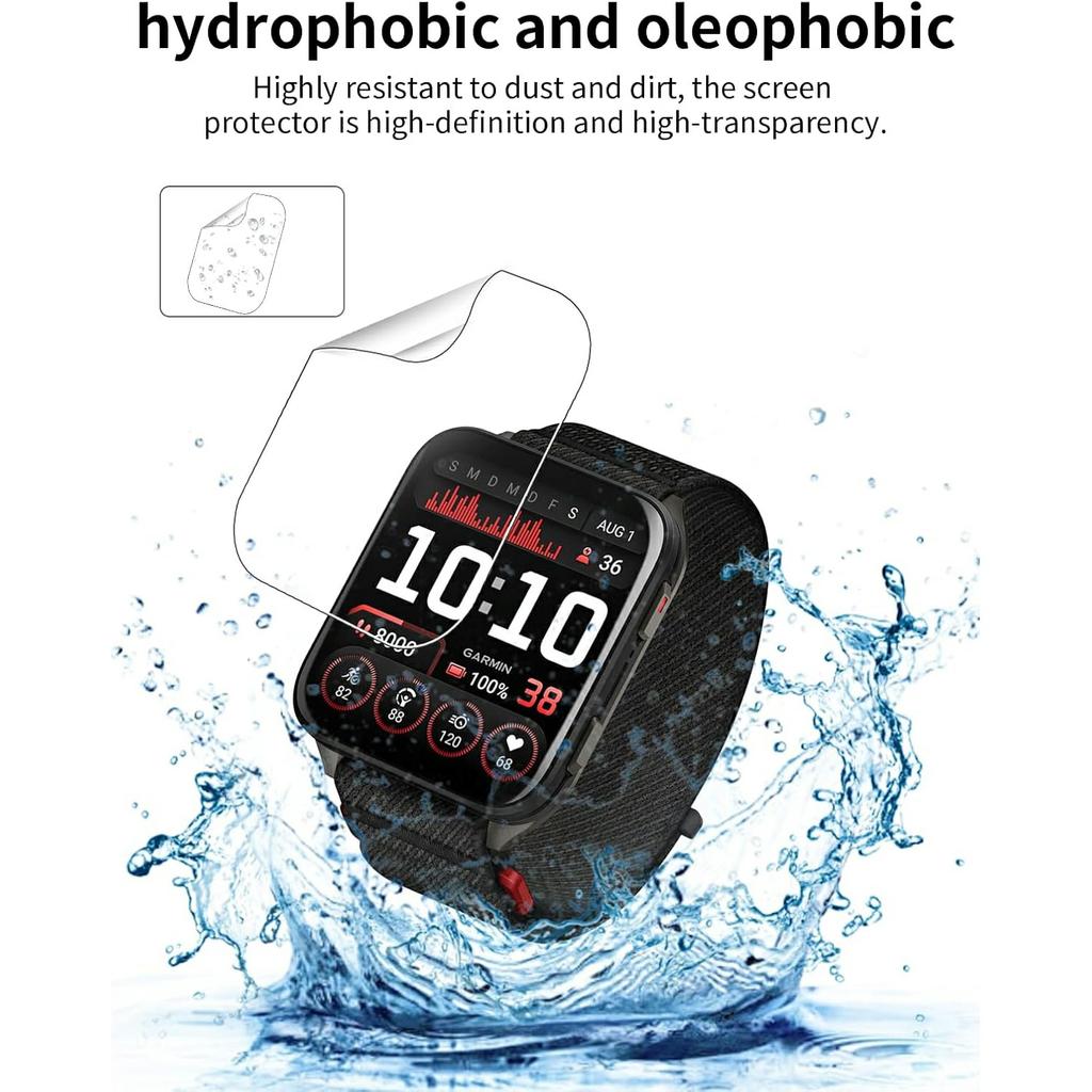 3Pcs For Garmin Venu X1 TPU Watch Screen Protector Anti Scratch HD Clear Hydrogel Film