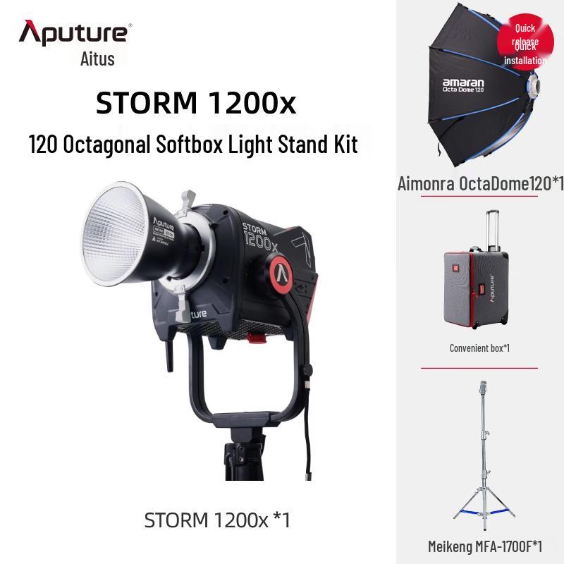 Aputure STORM 1200x LED Video Light with Octa Dome 120 Kit