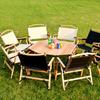 JunKaiWei Portable Octagonal Beech Wood Camping Table