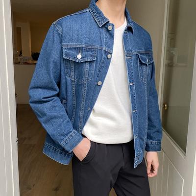 Herren Jeansjacke Herren Herbst Neue Lockere Studentenjacke Koreanischer Stil Trendige Oberteile