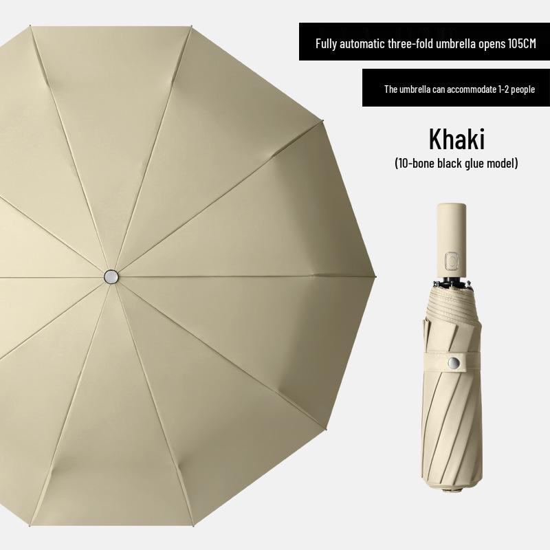 Extra Stort Automatiskt Fällbart Paraply: Sol- och regnskydd för män och kvinnor, Anpassningsbar reklam.