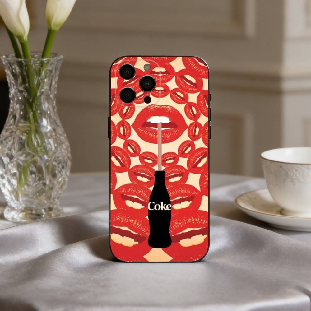 

CocaS-Fashion C-Cola Phone Case For iPhone 17pro, 16,15,14,13,12,11 X XR Plus,Others Soft Black Cover iPhone16pro