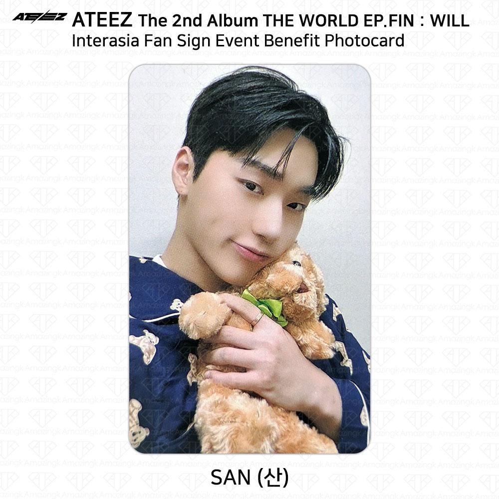 

ATEEZ THE WORLD EP.FIN БУДЕТ Фан-подпись InterAsia Фотокарточка с благотворительным мероприятием KPOP San