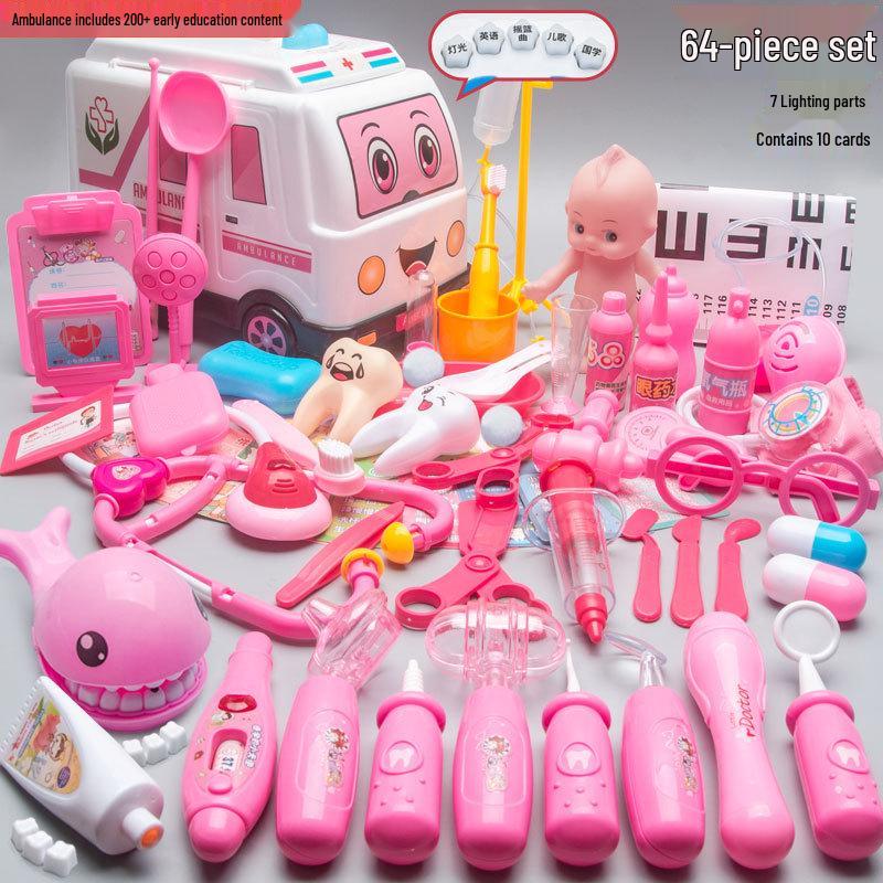 Kids' Doctor Playset: Medical Tools, Stethoscope, Injection, Ambulance