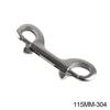 1PC 76-115MM 304/316 Stainless Steel Diving Double-Head Hook Diving B-Shape Quick Release Spring Buckle BCD Scuba Equipment Accessories #470464