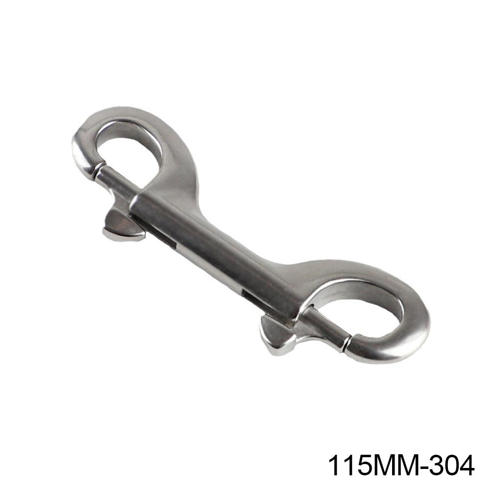 1PC 76-115MM 304/316 Stainless Steel Diving Double-Head Hook Diving B-Shape Quick Release Spring Buckle BCD Scuba Equipment Accessories #470464