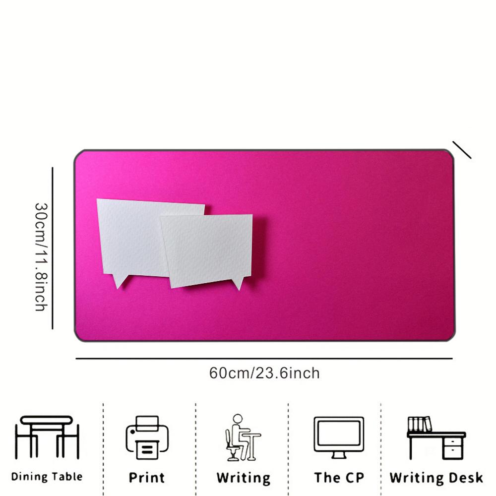 Vibrant Magenta Extended mouse pad Solid Bold Color, Smooth Surface Stylish Functional Accessory for Office & Gaming Workspaces