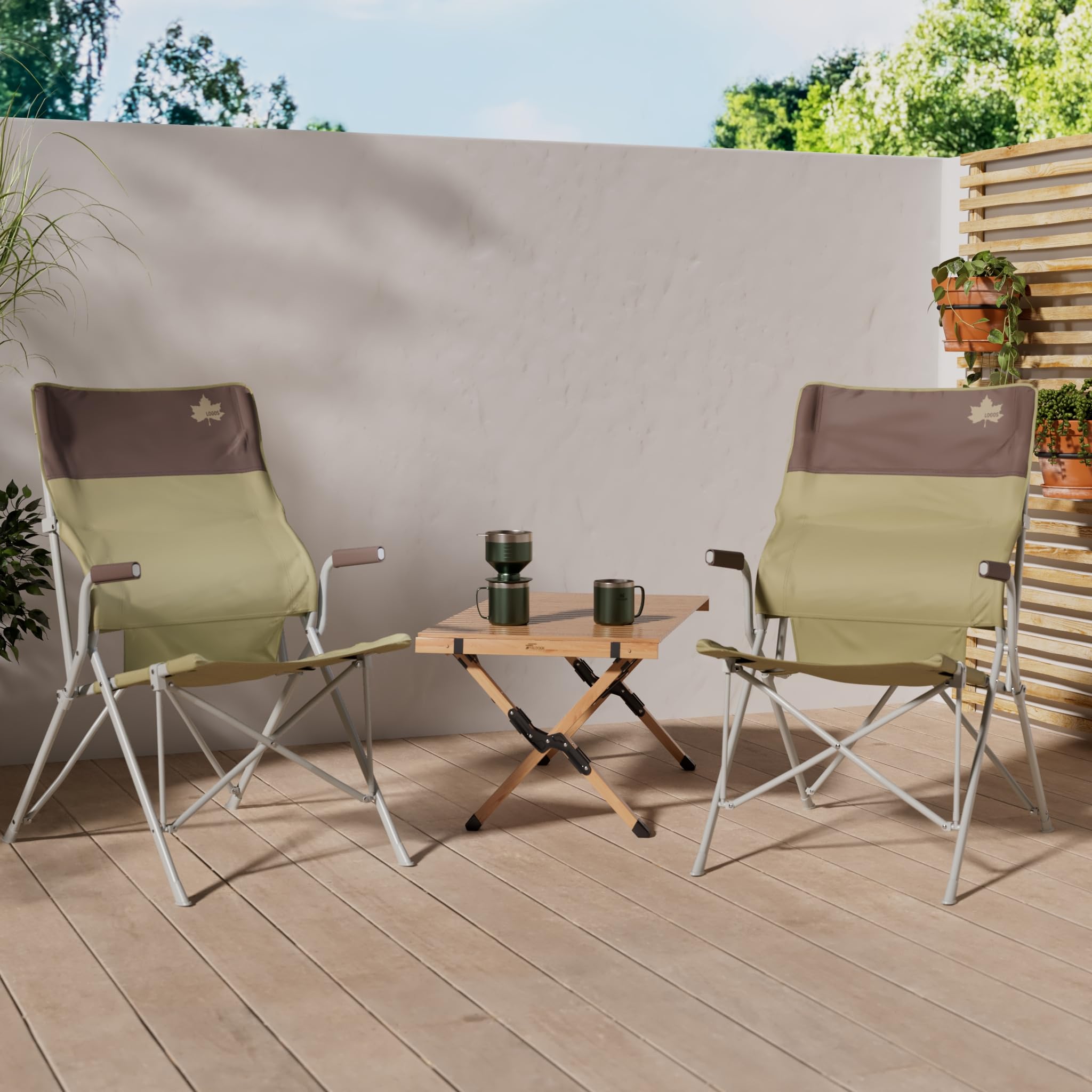 新品未使用】LOGOS LIFE BACKHOLD CHAIR (BROWN) LOGOS Life